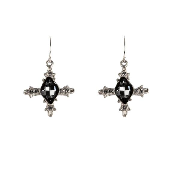 VIRGINS SAINTS & ANGELS VSA Ice Cross Earrings in Silver & Night - Picture 1 of 6